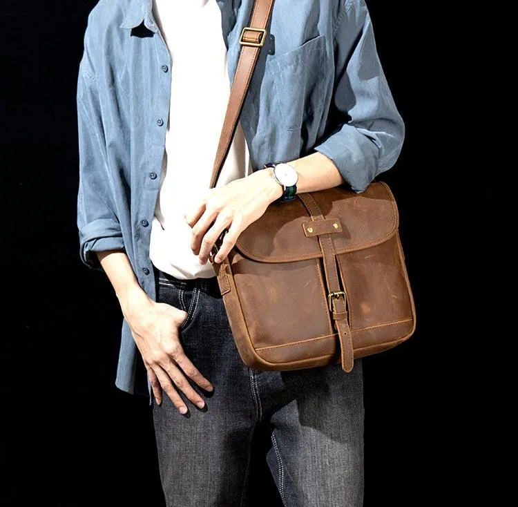 Sleek & Stylish Genuine Leather Crossbody Shoulder Bag for Men
