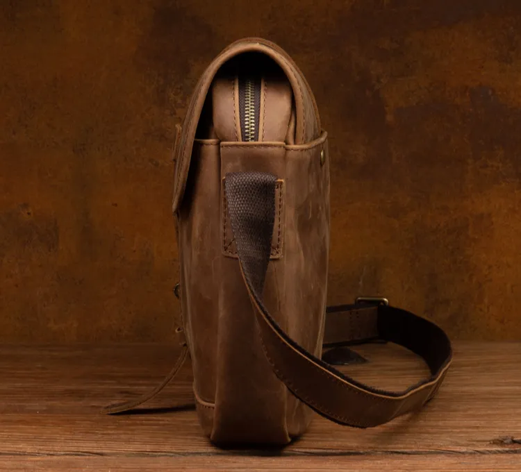Sleek & Stylish Genuine Leather Crossbody Shoulder Bag for Men