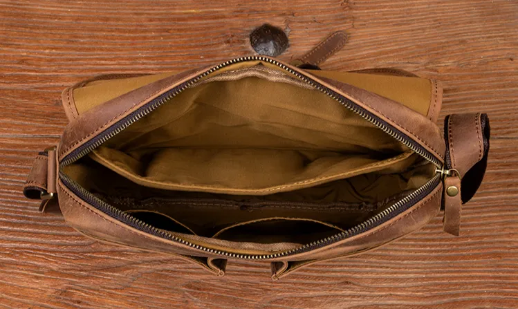 Sleek & Stylish Genuine Leather Crossbody Shoulder Bag for Men