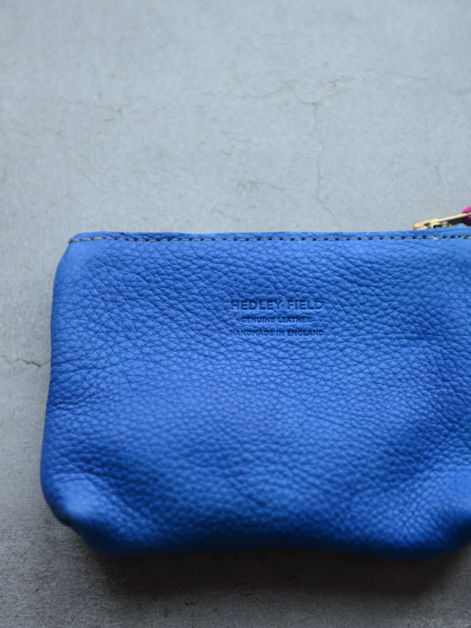 SMALL INITIAL POUCH - COLBALT BLUE