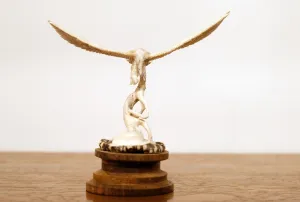 SOARING EAGLE CARVED FROM ANTLER