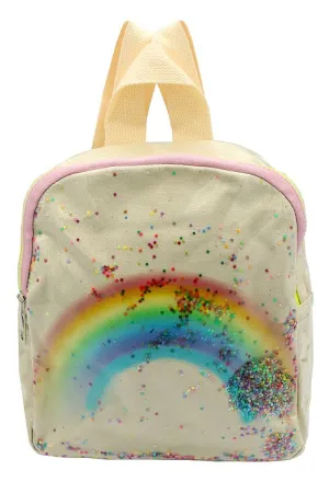 Sparkle Sisters Rainbow Mini Backpack - White
