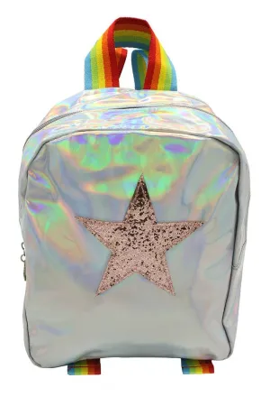 Sparkle Sisters Star Mini Backpack - Silver