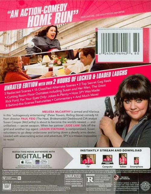 Spy Blu-Ray   Digital HD with Slip Cover (Free Shipping)