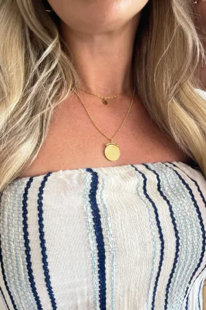 Stainless Steel Circle Charm Necklace