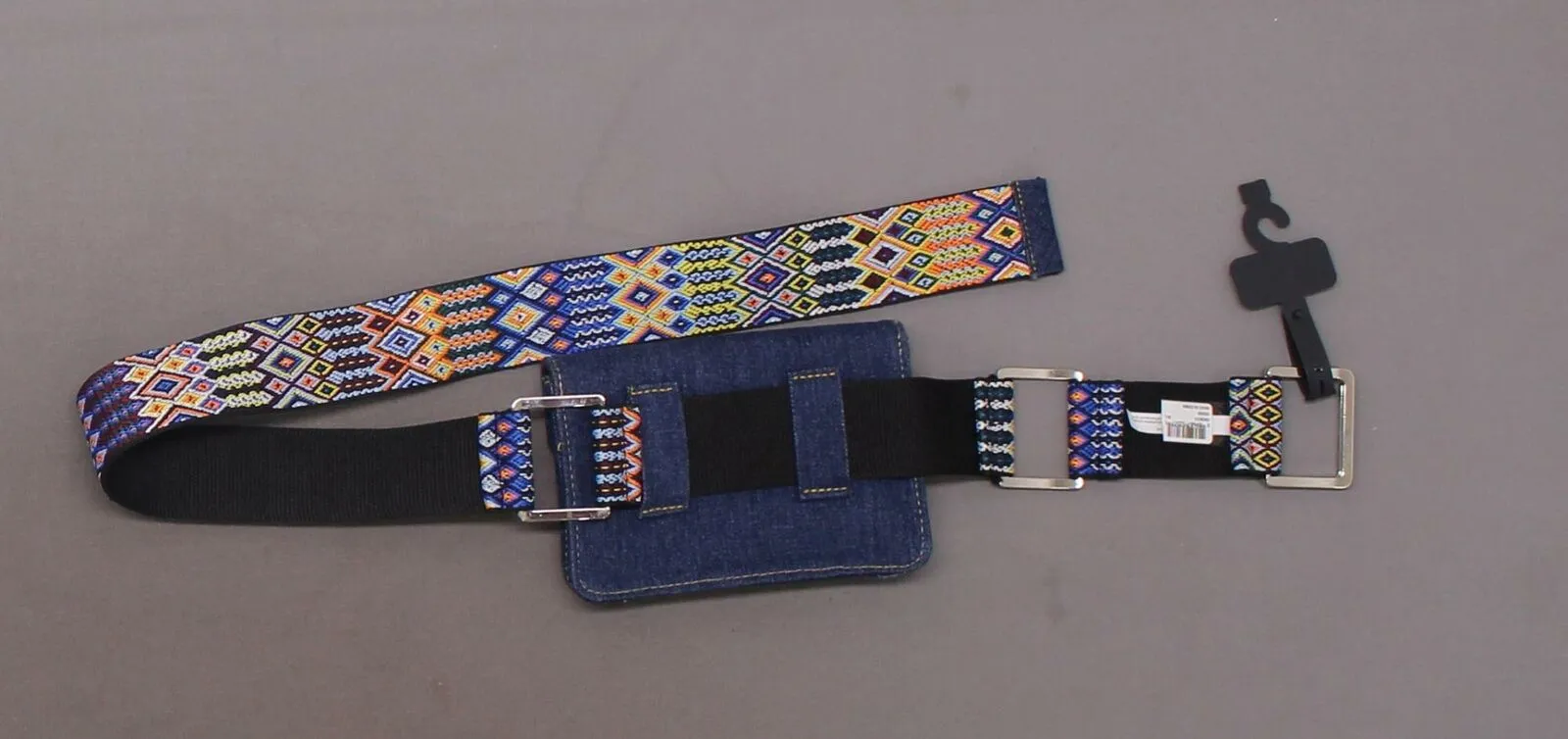 Steve Madden Women's Embroidered Guitar Strap Belt Bag M/L