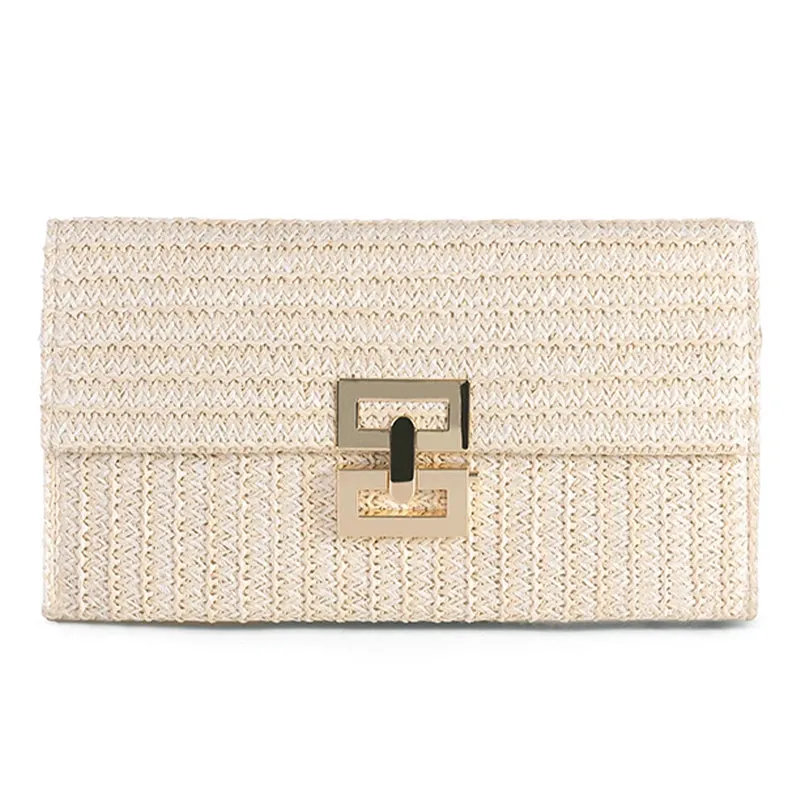 Straw Envelope Evening Handbag
