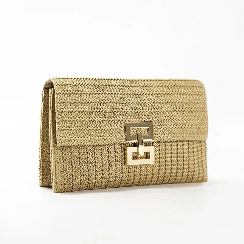 Straw Envelope Evening Handbag