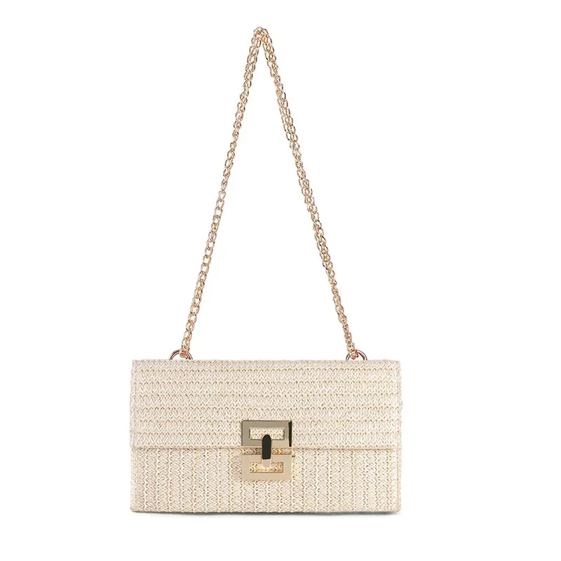 Straw Envelope Evening Handbag