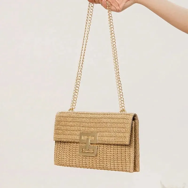 Straw Envelope Evening Handbag