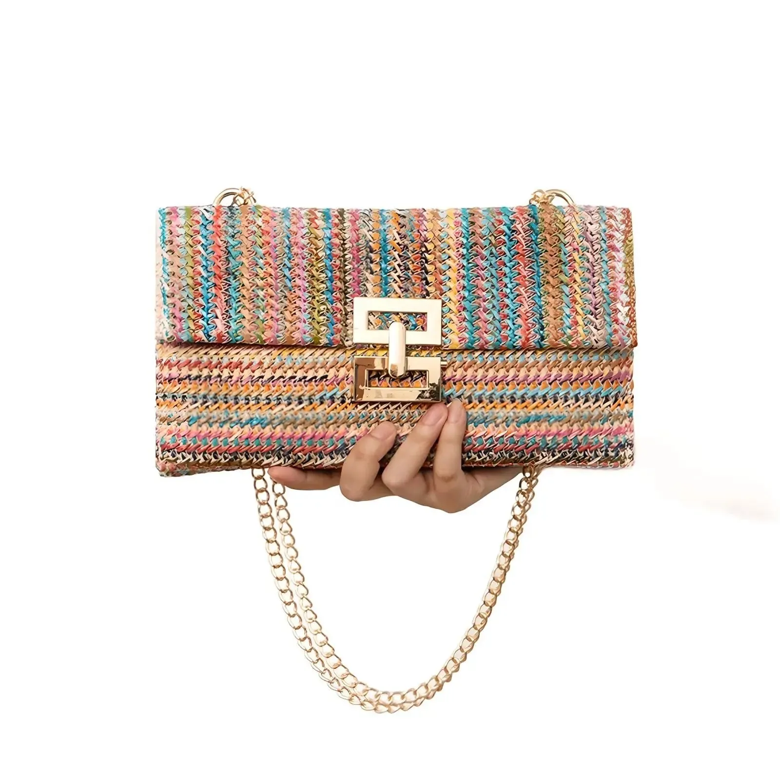 Straw Envelope Evening Handbag