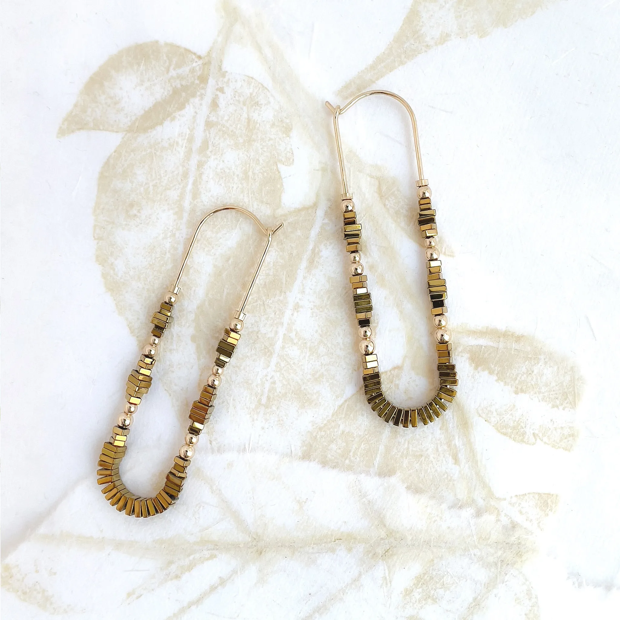 TESSÉRA Oblong Bead Hoops