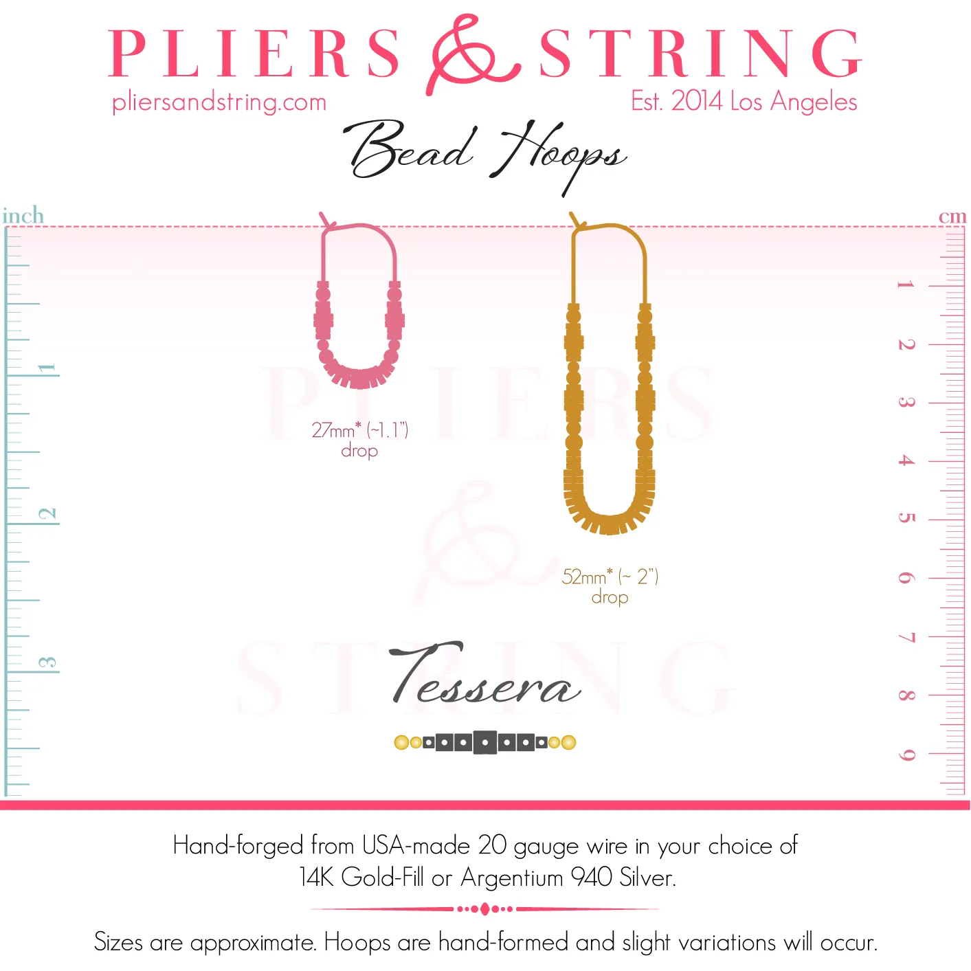 TESSÉRA Oblong Bead Hoops