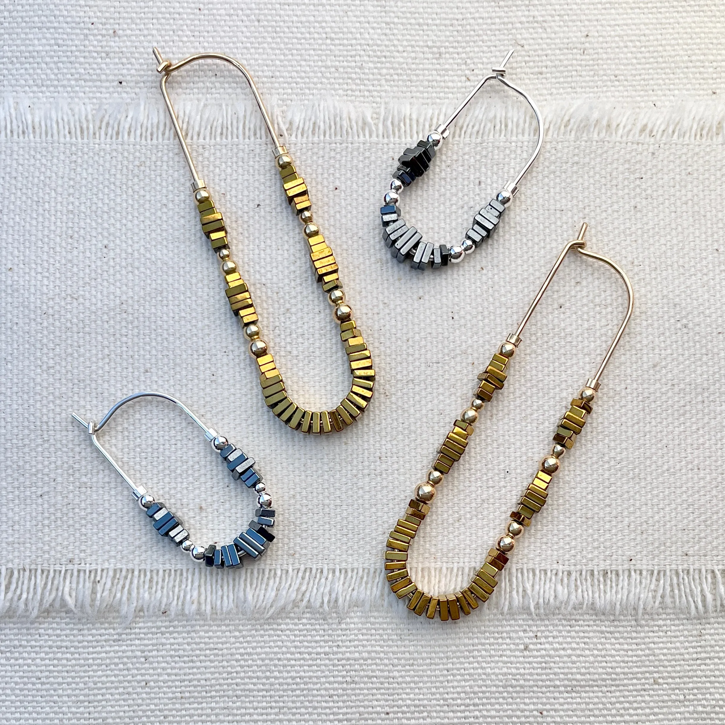 TESSÉRA Oblong Bead Hoops