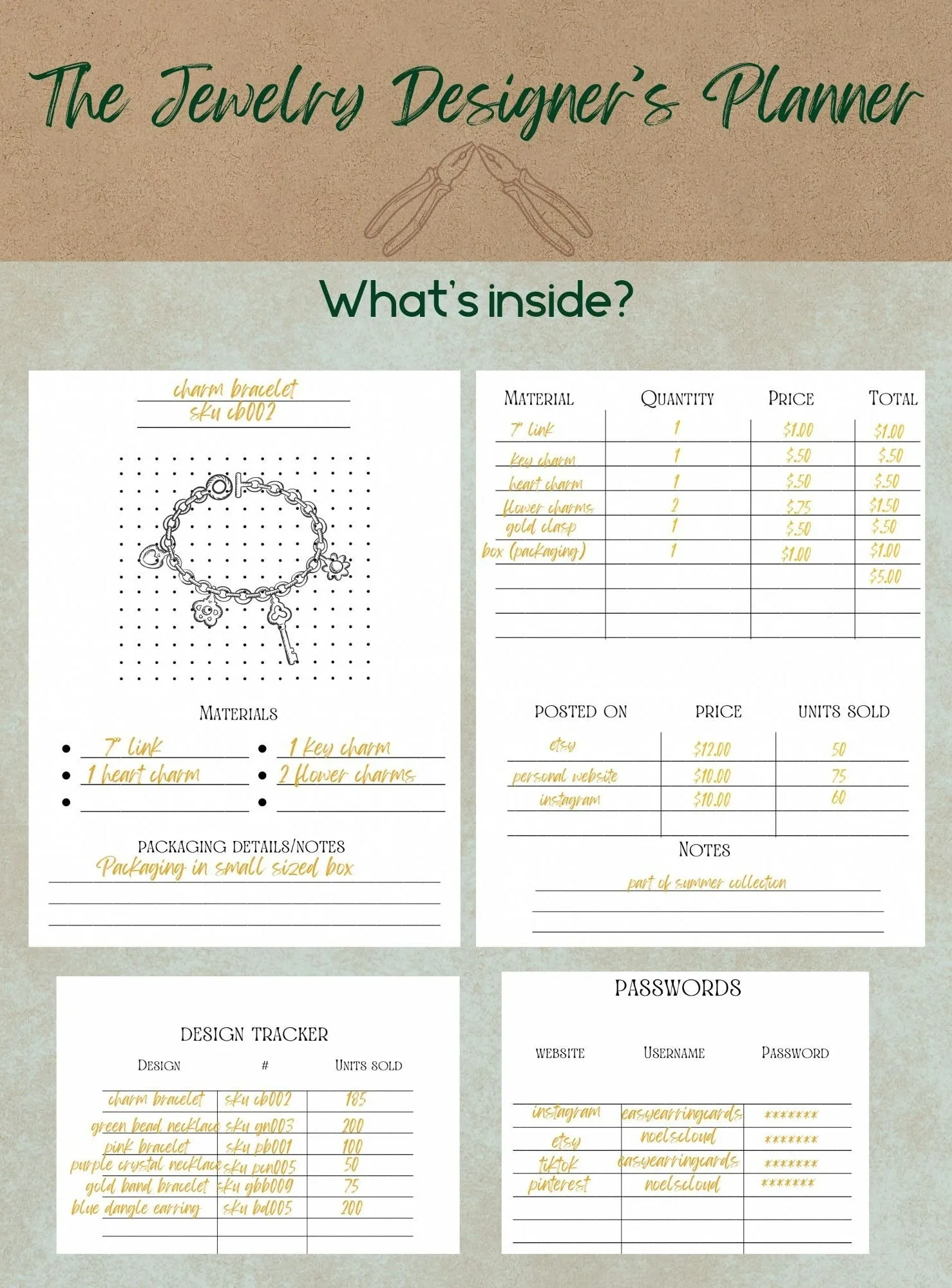 The Jewelry Designer's Planner