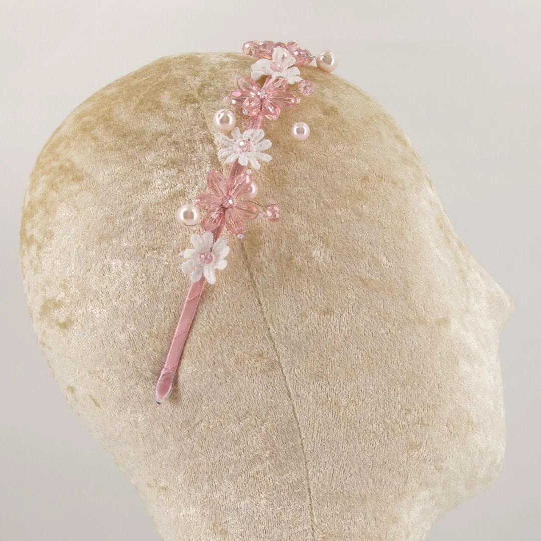 The Jophiel Crystal Flowers Designer Headband