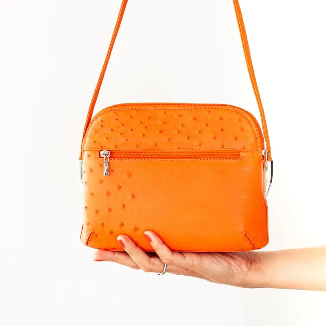 Tia Handmade Ostrich Leather Handbag