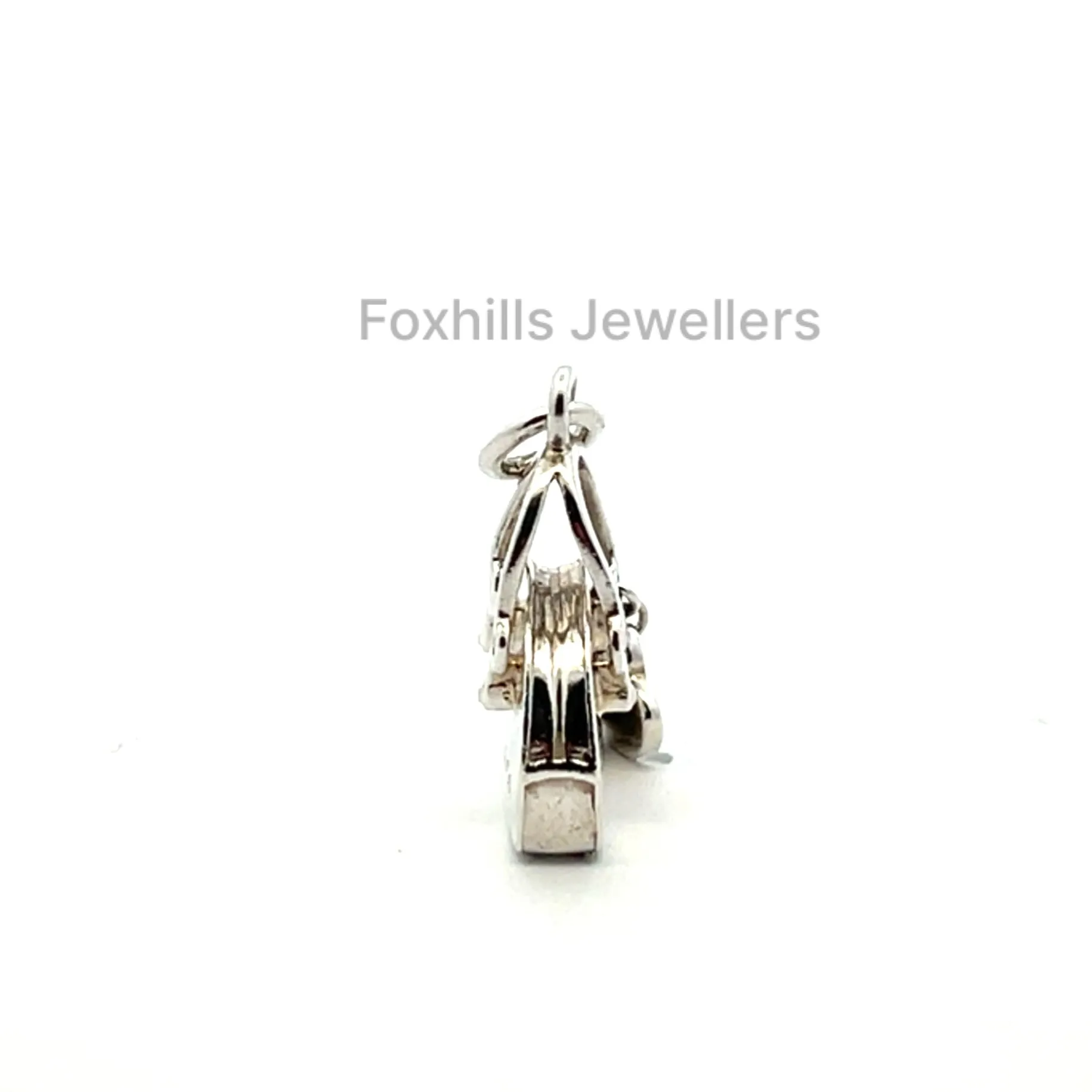 Tiffany & Co Sterling Silver & Blue Enamel Heart Handbag Bag Charm