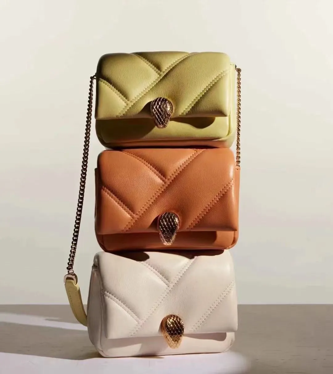 Tiffany & Fred Quilted Sheepskin Leather Crossbody