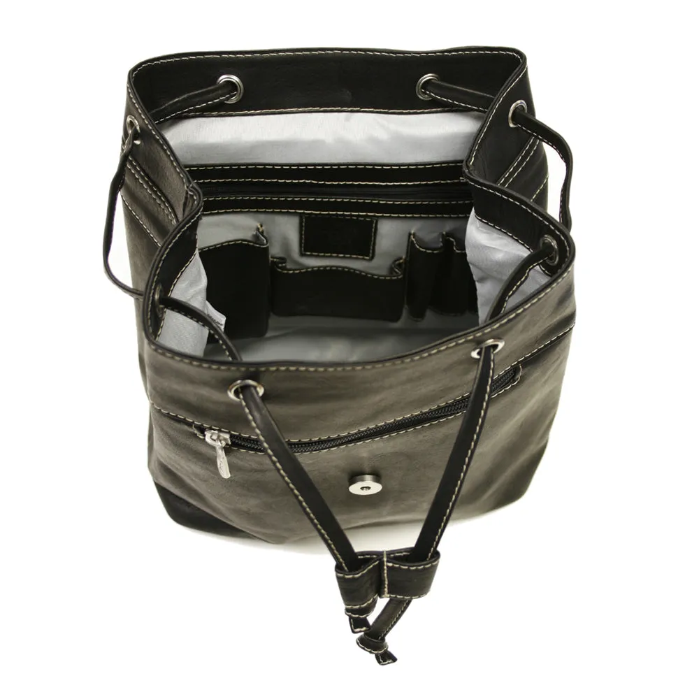 TOP FLAP DRAWSTRING BACKPACK