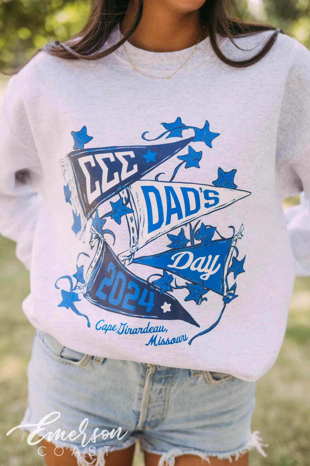 Tri Sigma Dad's Day Pennant Crewneck