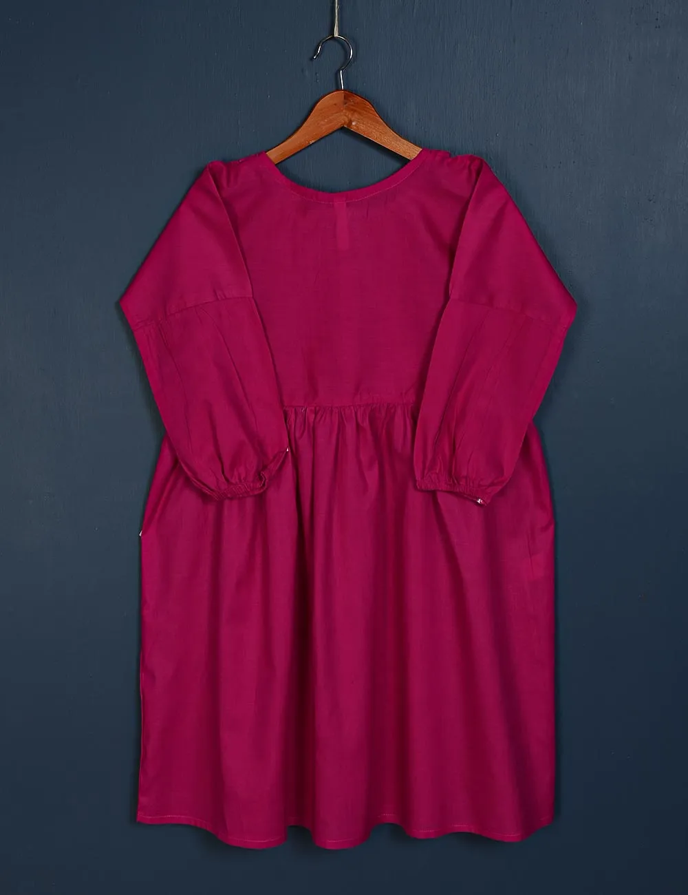 TS-157A-Fuchsia - Scarlet Love - Cotton Stitched Frock