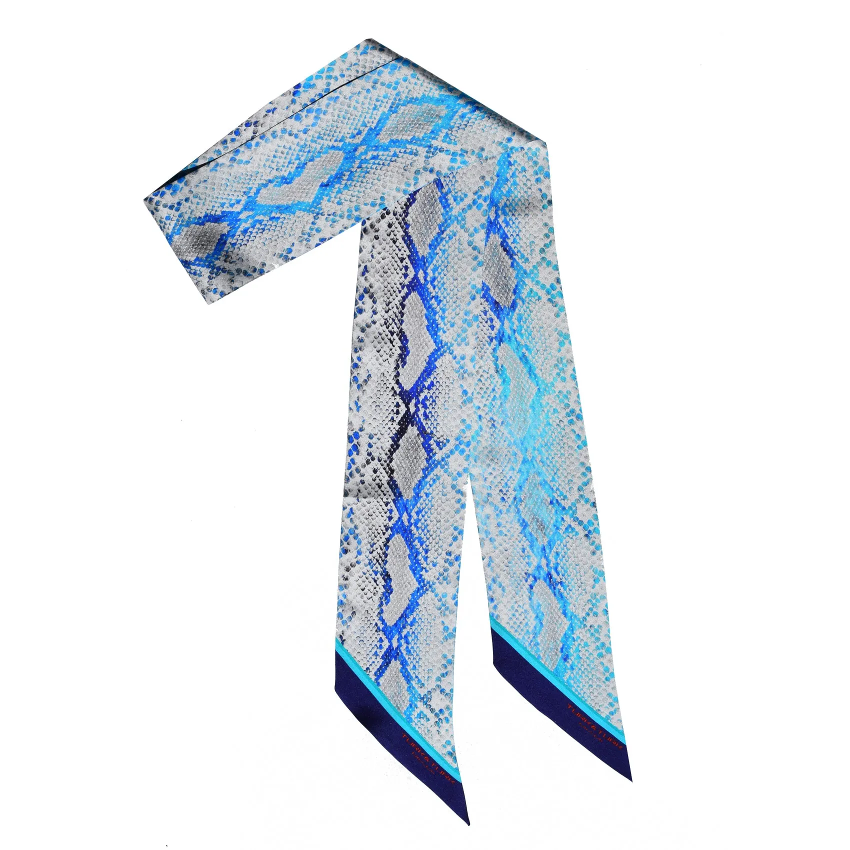 TT118 BLUE SNAKE SKIN MAXI SLIM TWILLY