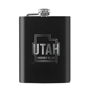 Utah Hockey Club Flask | Black Third Logo Lasered 8 oz.