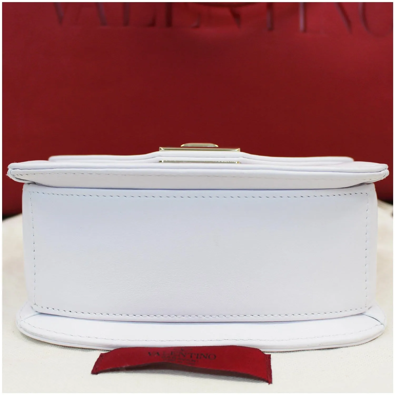 VALENTINO Garavani VLTN Leather Crossbody Bag White - 15% OFF