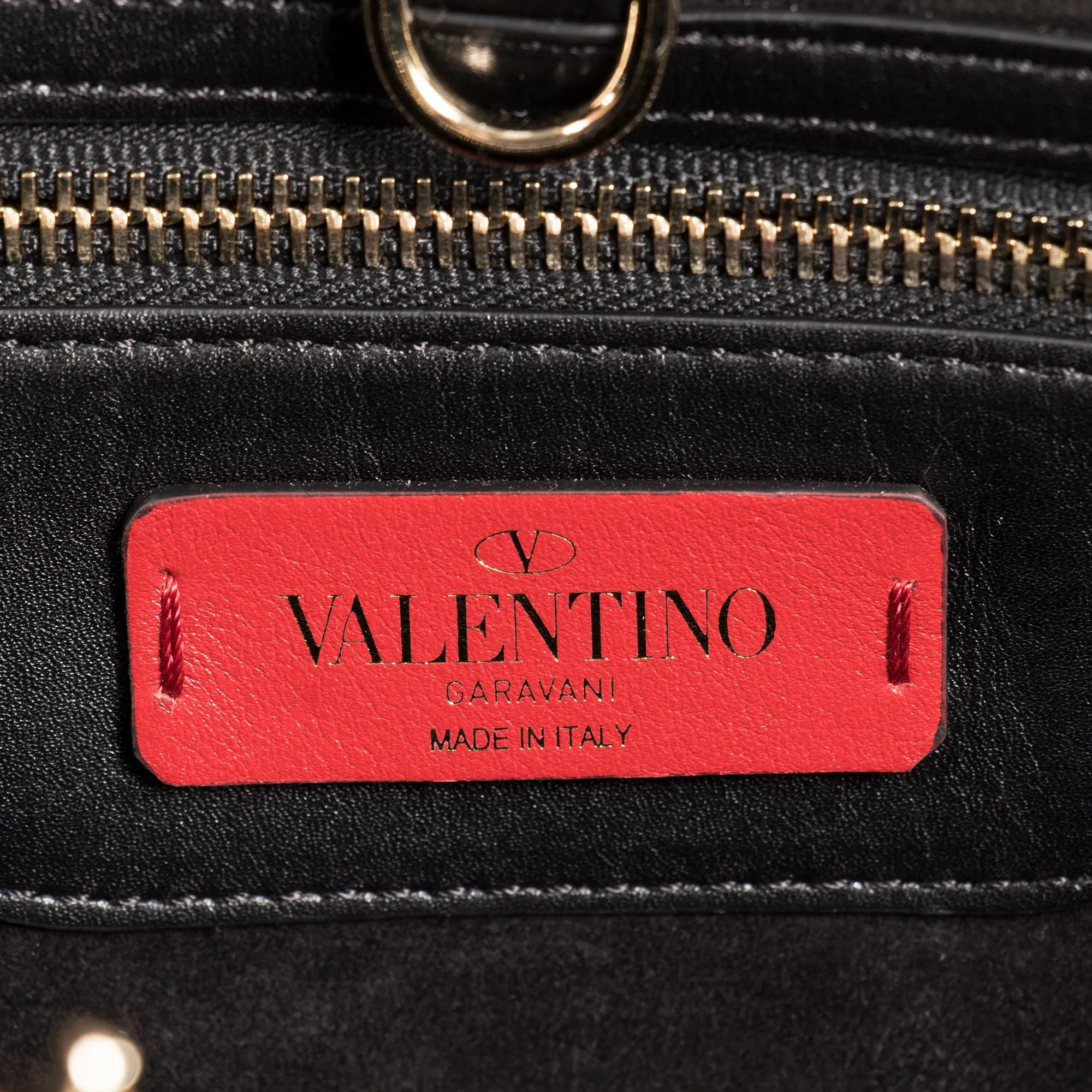 Valentino Small Demilune Double Handle Bag in Black