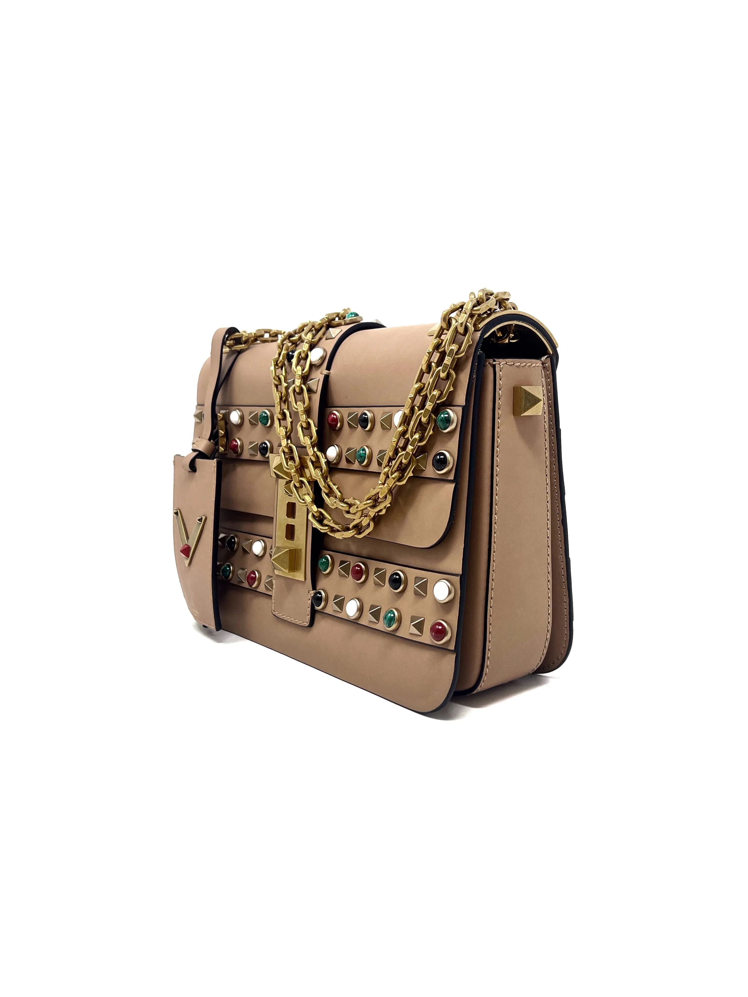 Valentino WDB! '16 'Rockstud Rolling' Multicolor Stones Shoulder Bag