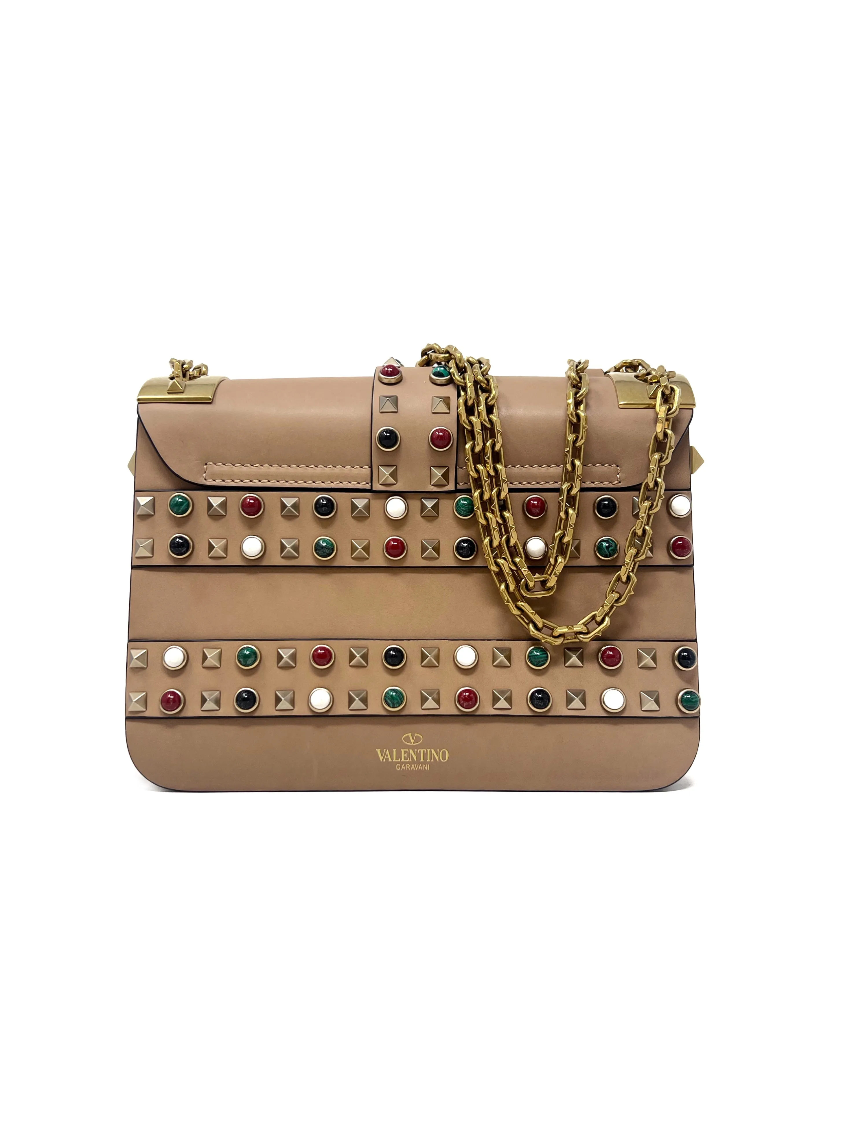 Valentino WDB! '16 'Rockstud Rolling' Multicolor Stones Shoulder Bag