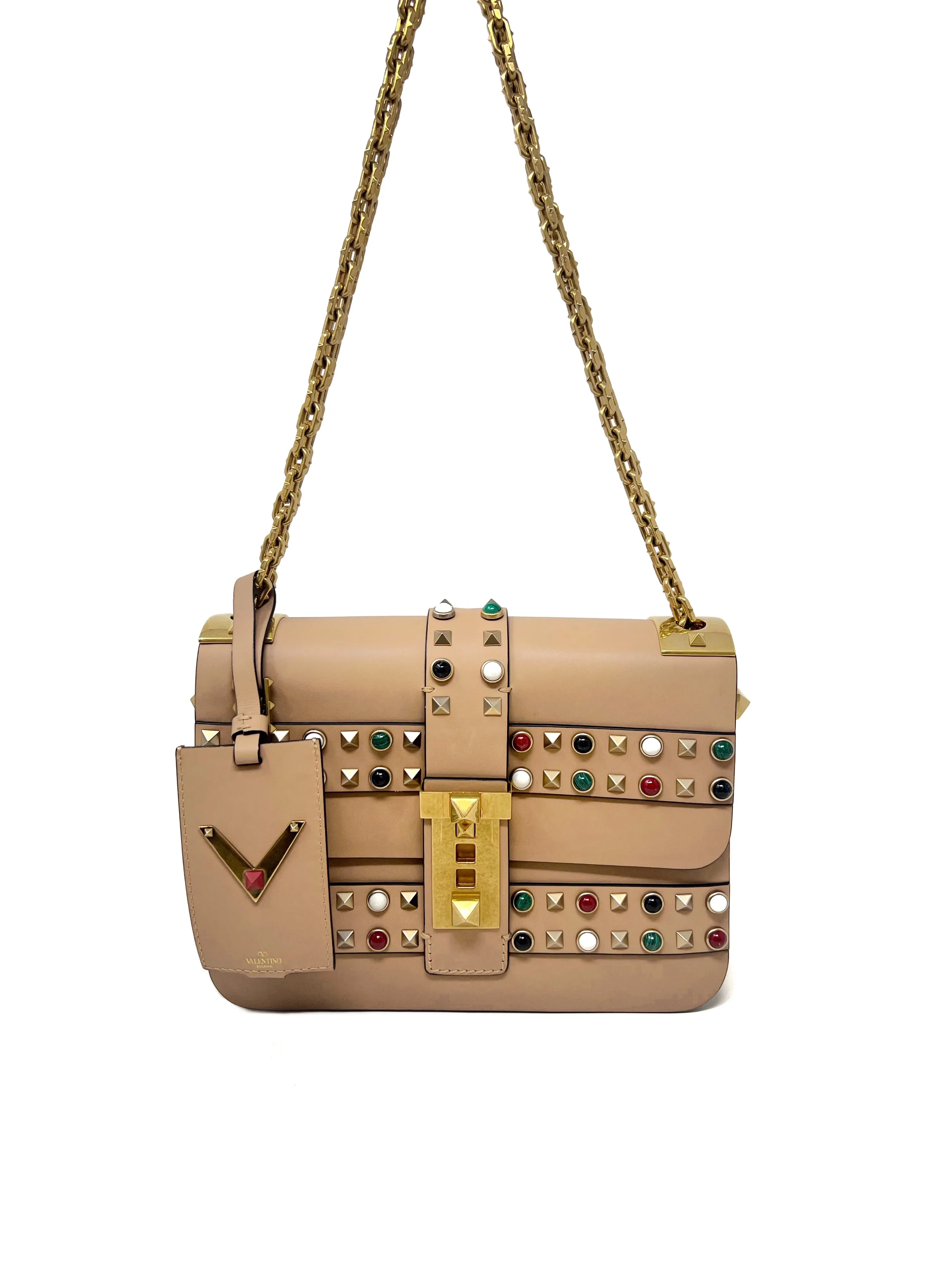 Valentino WDB! '16 'Rockstud Rolling' Multicolor Stones Shoulder Bag