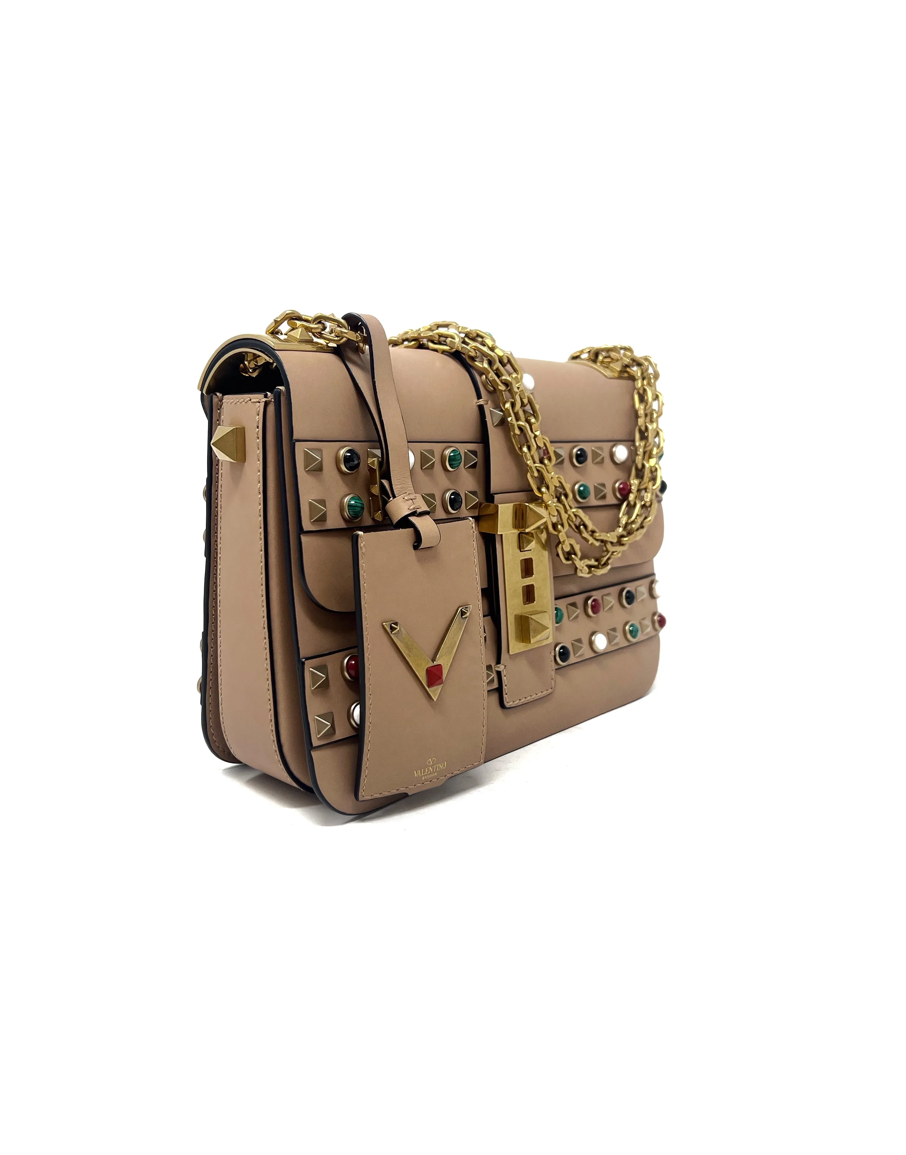 Valentino WDB! '16 'Rockstud Rolling' Multicolor Stones Shoulder Bag