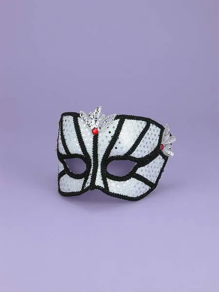 Venetian Couple Mask Sv/Bk  Mask