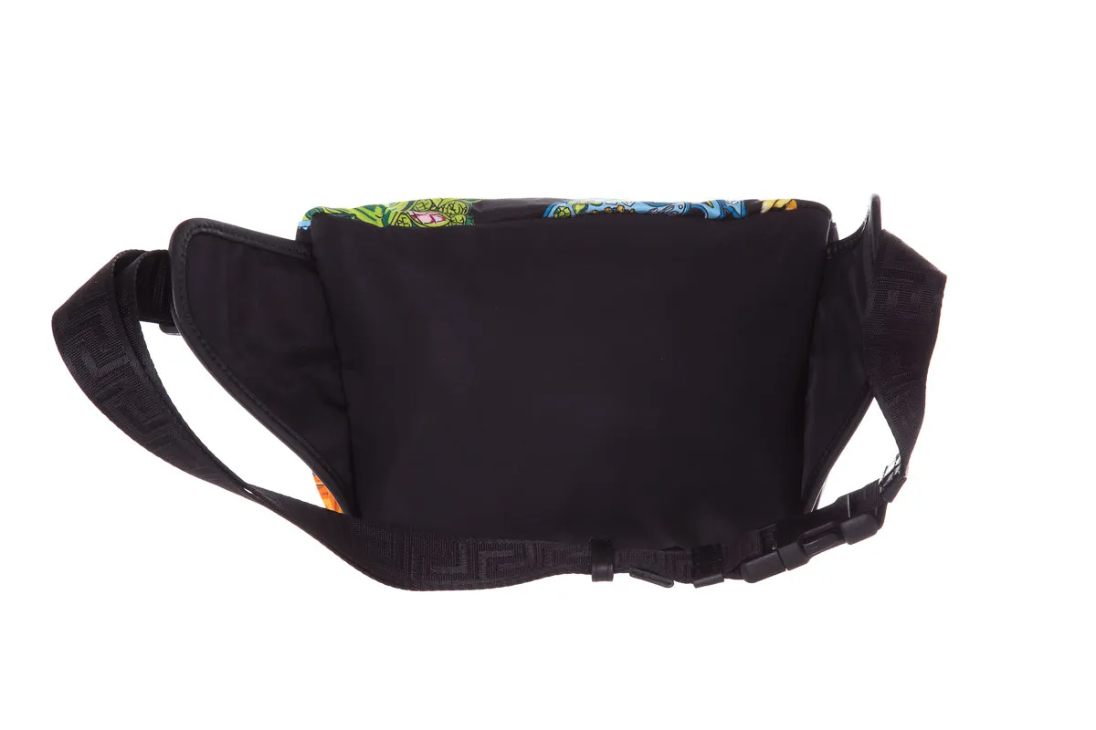 Versace Black & Multi Printed Fanny Pack