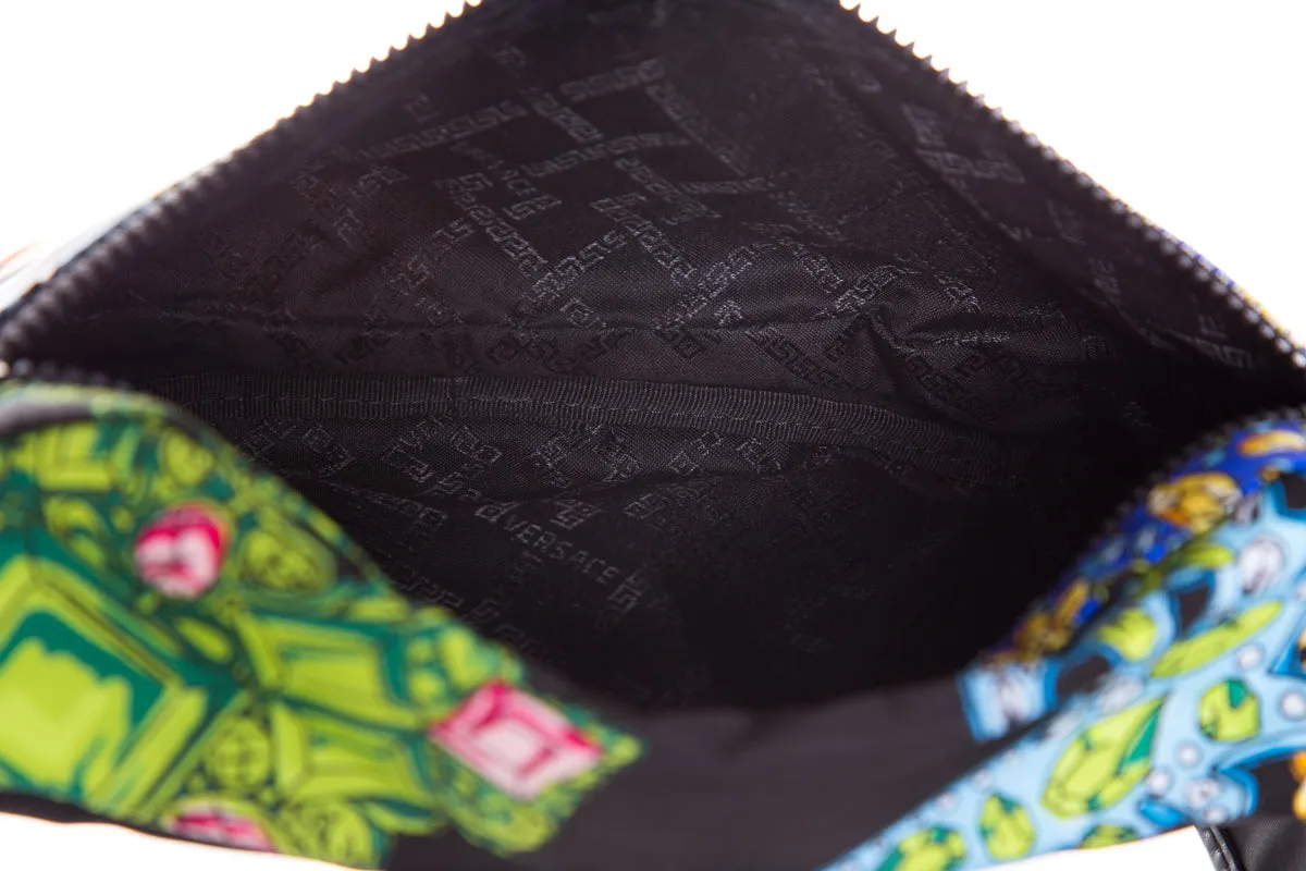 Versace Black & Multi Printed Fanny Pack