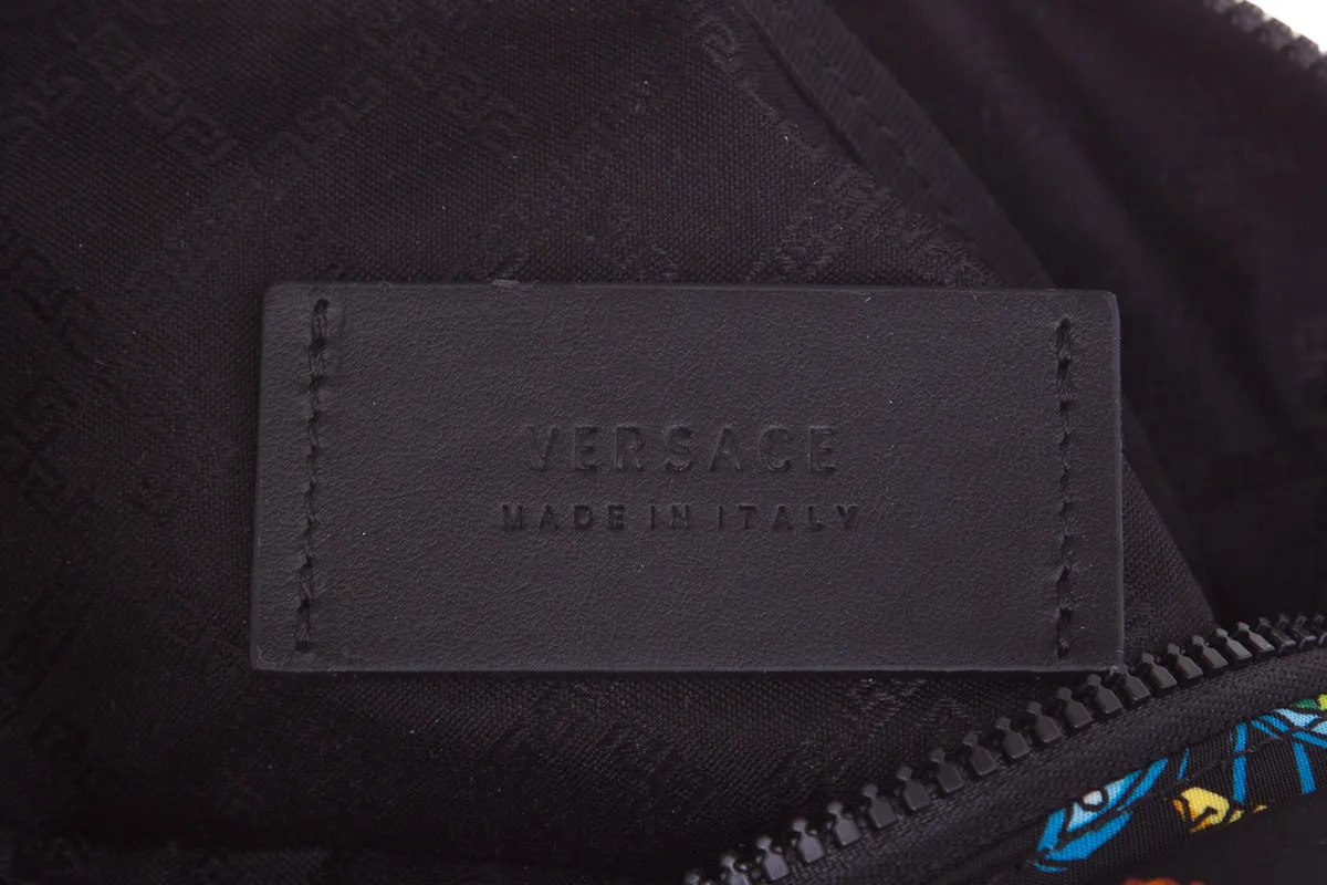 Versace Black & Multi Printed Fanny Pack