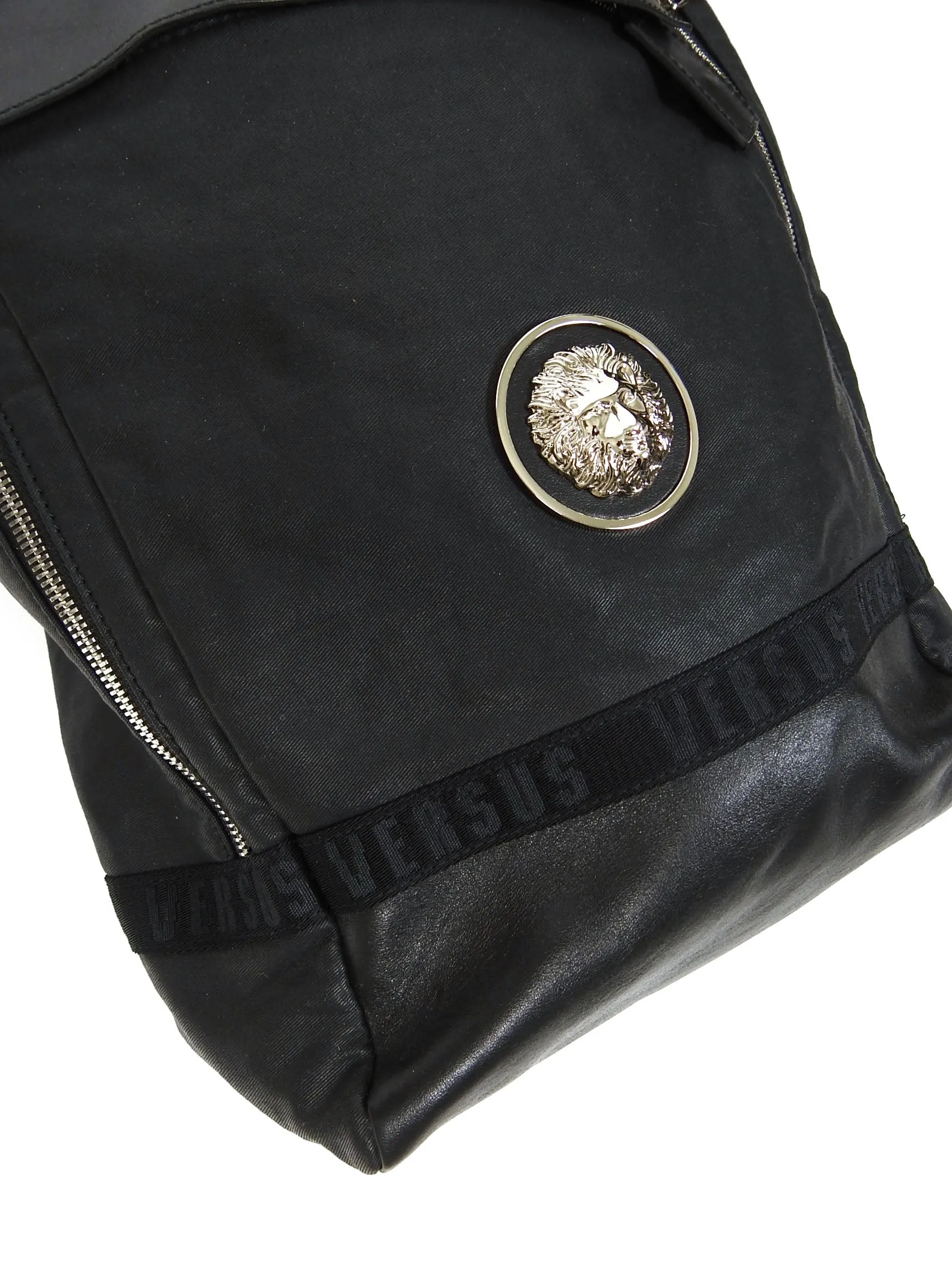Versus Versace Waxed Rolltop Backback