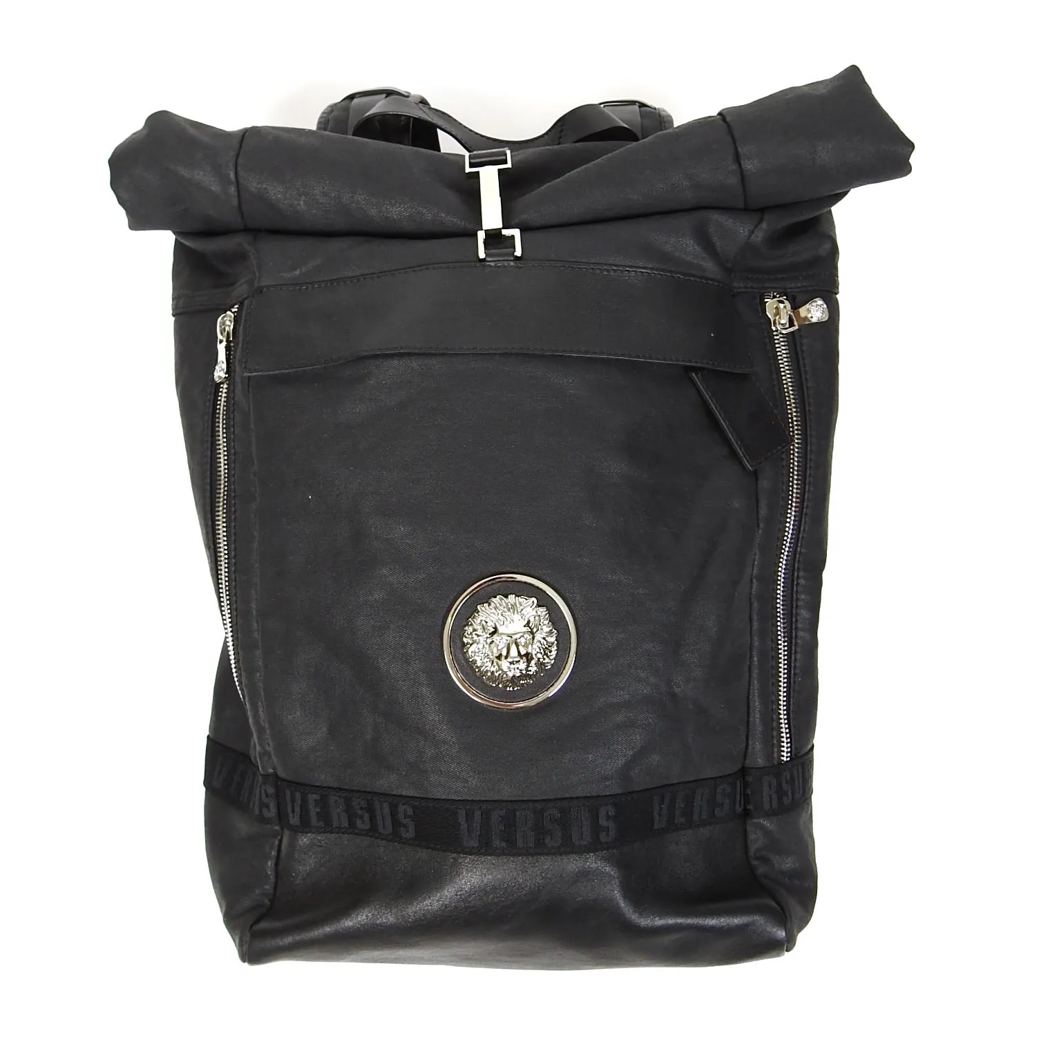 Versus Versace Waxed Rolltop Backback