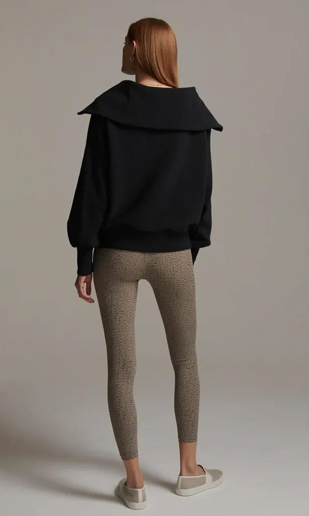 Vine Half Zip in Black