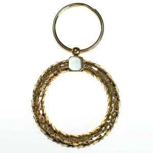 Vintage 1980s Whiting and Davis Gold Mesh Key Chain