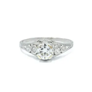 Vintage .60ct Platinum Ring