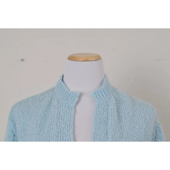 Vintage 80s Blue Granny Acrylic Sweater size 42