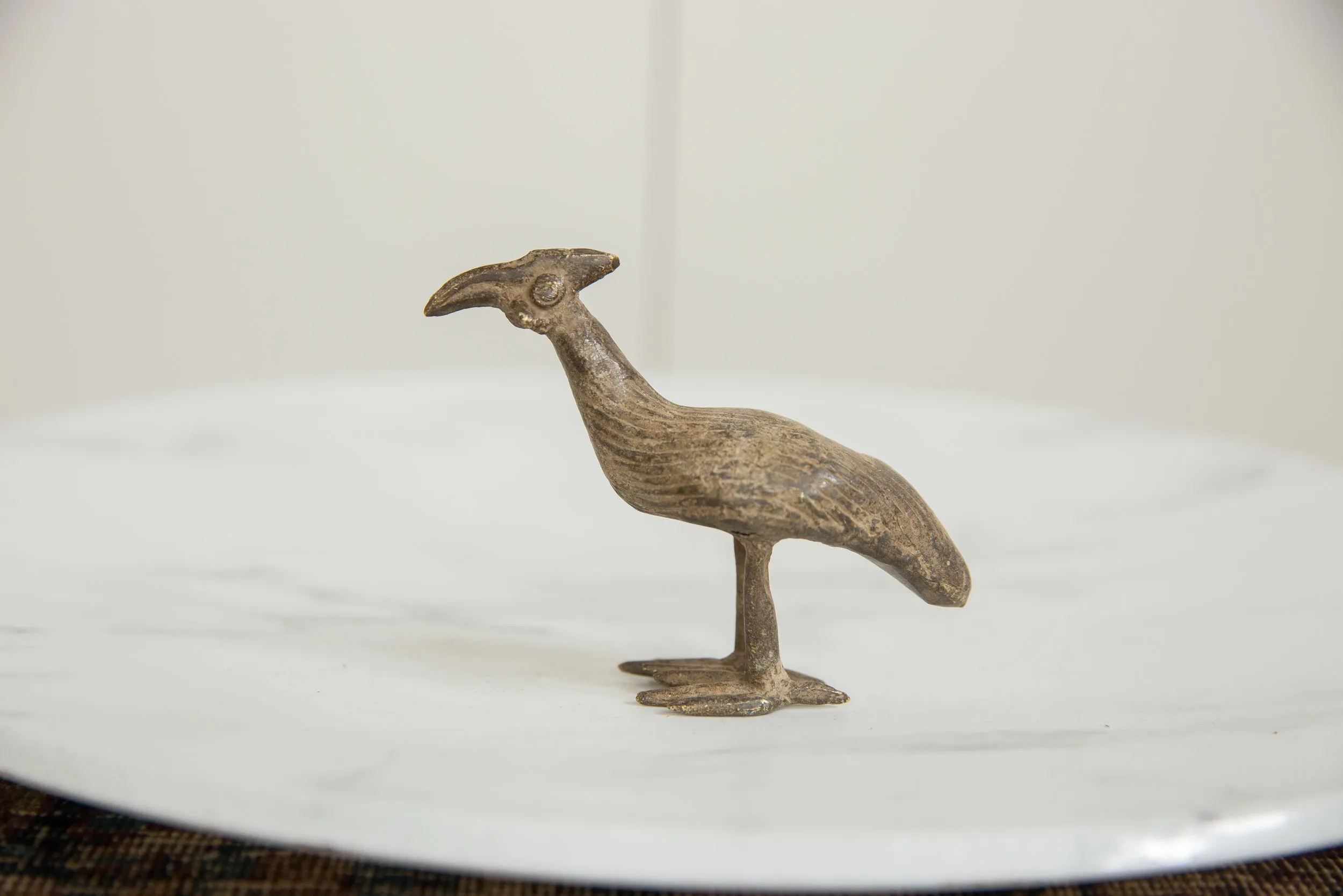 Vintage African Bronze Kori Bustard Bird
