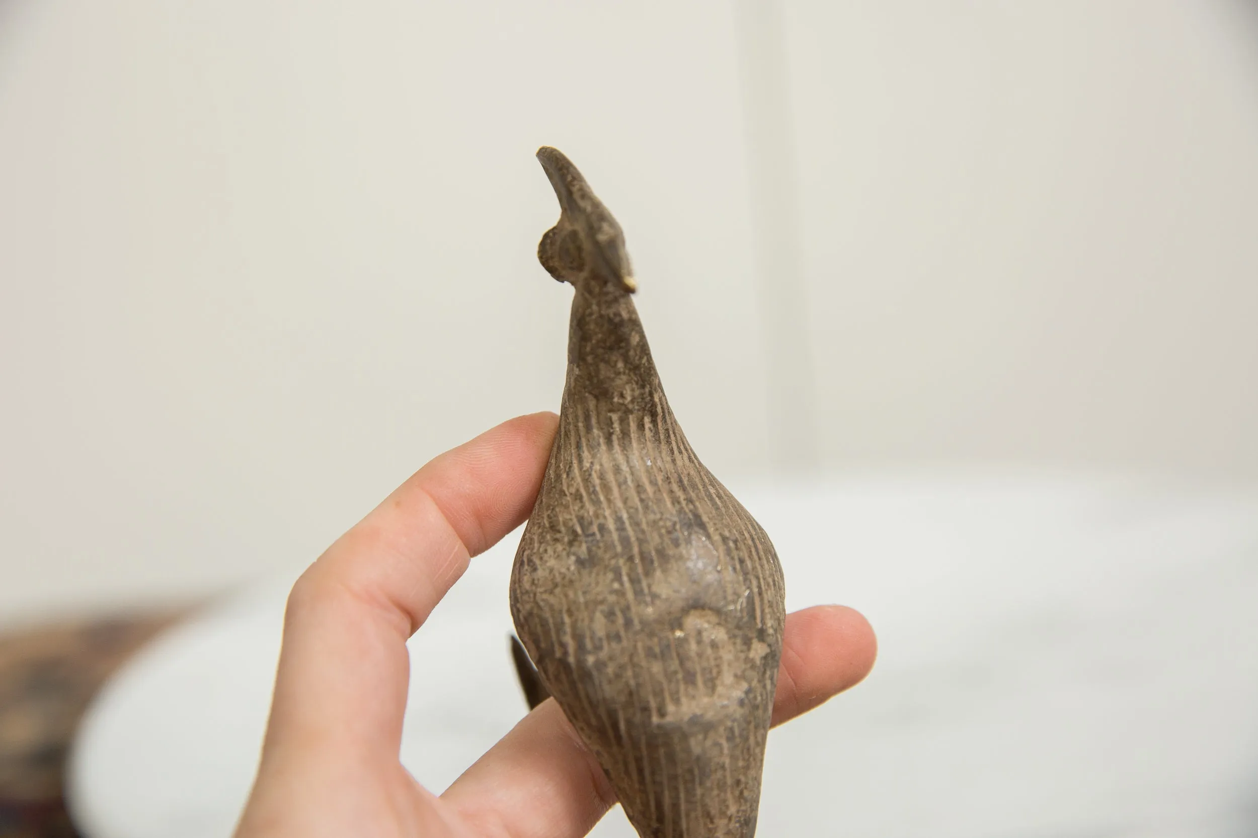 Vintage African Bronze Kori Bustard Bird