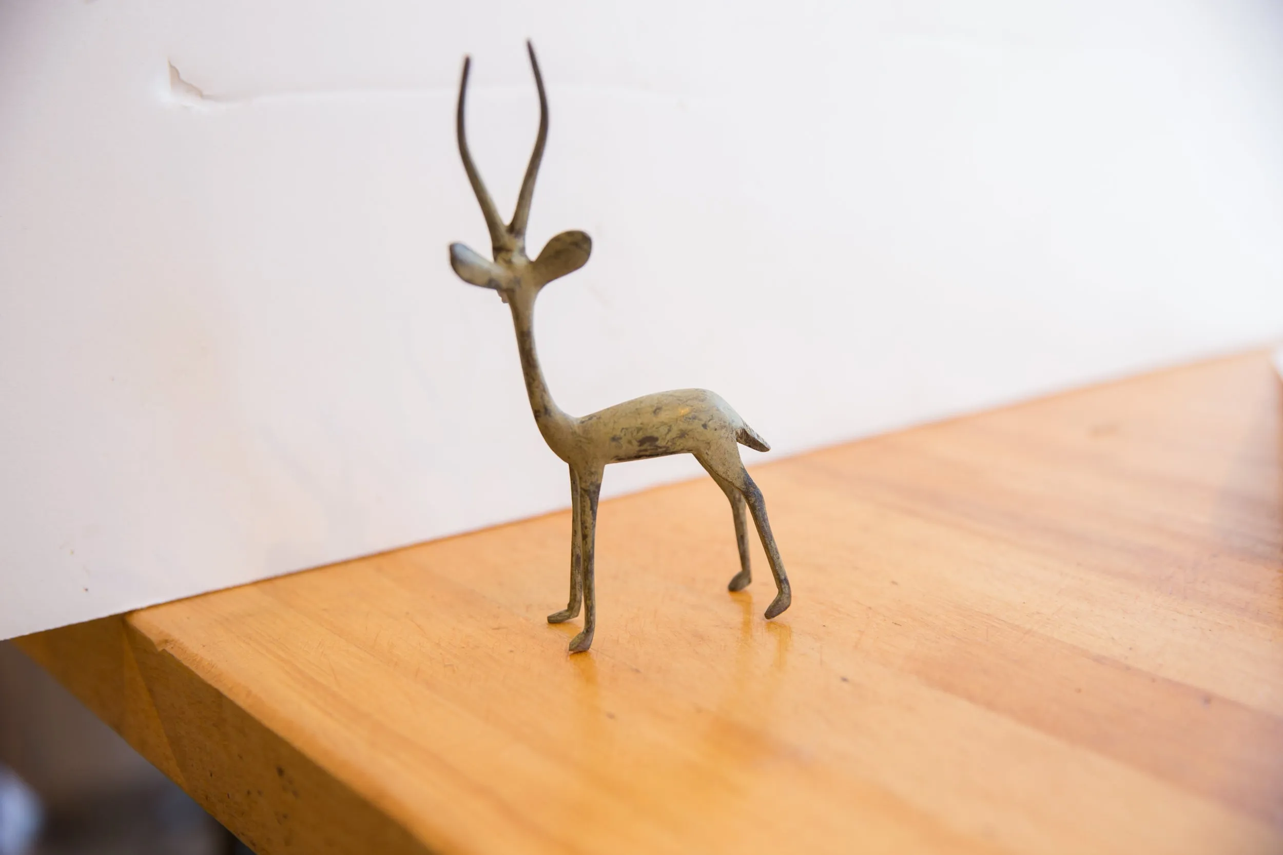 Vintage African Right Facing Oxidized Gazelle