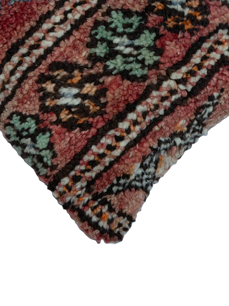 Vintage Beni M'Guild Pillow - Terracotta and Sage
