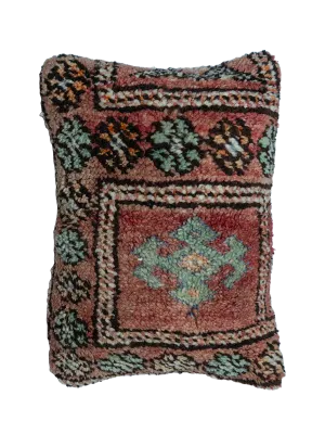 Vintage Beni M'Guild Pillow - Terracotta and Sage