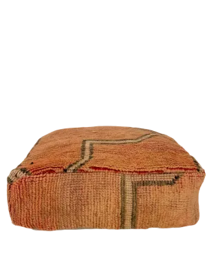 Vintage Beni M'Guild Pouf - Peach Maze